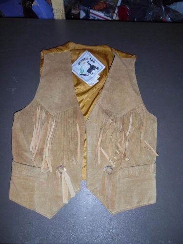 DESPERADO Whiskey Color Women's Fringed Genuine Suede/Leather Vest Size Medium, image 1