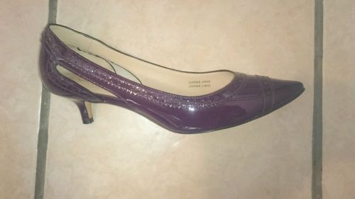 RETAIL $198 Via Spiga Women's Black Desperado Patent Low Heel Pumps Size 6.5M, US $35.00, image 3