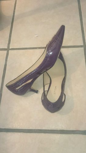 RETAIL $198 Via Spiga Women's Black Desperado Patent Low Heel Pumps Size 6.5M, US $35.00, image 5
