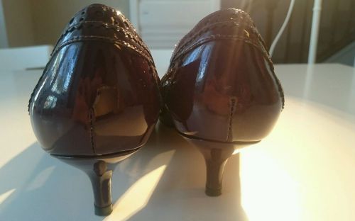 RETAIL $198 Via Spiga Women's Black Desperado Patent Low Heel Pumps Size 6.5M, US $35.00, image 8