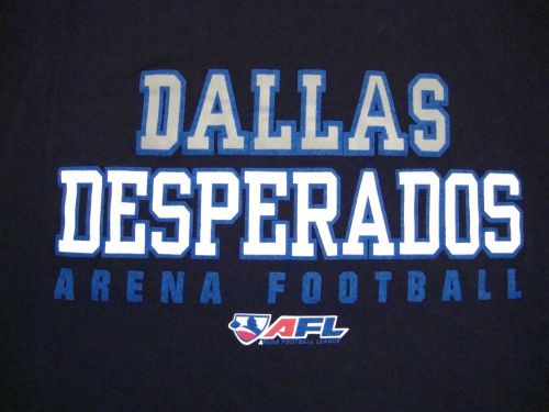 Dallas desperados arena football afl texas souvenir black t-shirt 2xl
