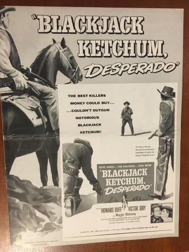 &#034;The Blackjack Katchum, Desperado&#034; 1956 Pressbook 12&#039;&#039; x 16&#034; 8 pages