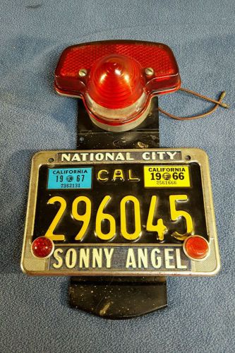 Lucas l679 tail light with license plate, norton bsa vincent triumph ducati ajs