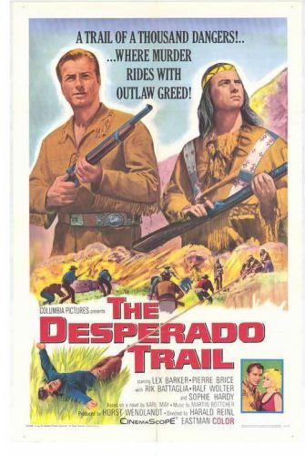 Desperado trail movie poster 27x40 lex barker pierre brice rik battaglia ralf