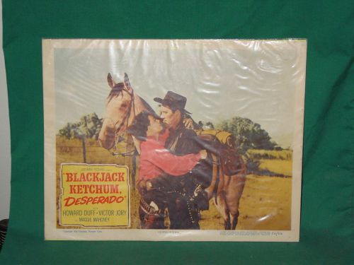 Original 1956 Lobby Card Vintage Movie Theatre Blackjack Ketchum Desperado Home, image 1