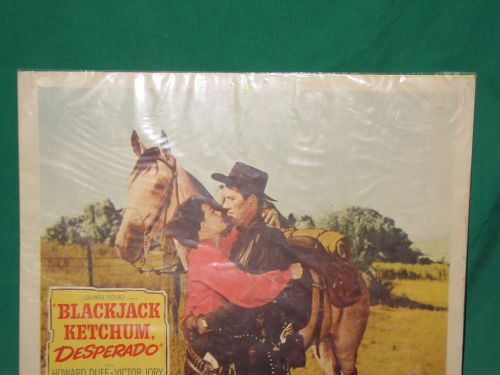 Original 1956 Lobby Card Vintage Movie Theatre Blackjack Ketchum Desperado Home, image 6