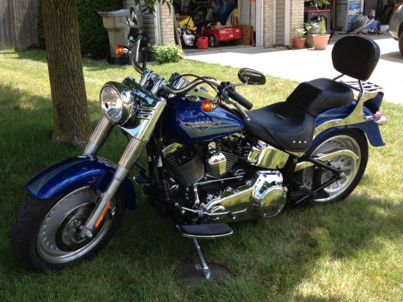 2009 harley davidson fat boy.  low miles.  flame blue pearl