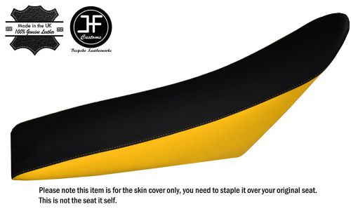 Yellow &amp; black custom fits husaberg fe450e 02-08 dual leather seat cover