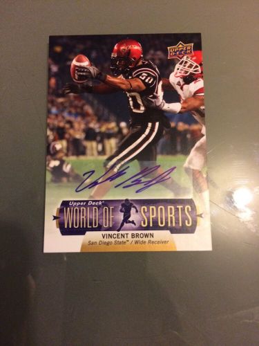 10/11 ud world of sports vincent brown autograph