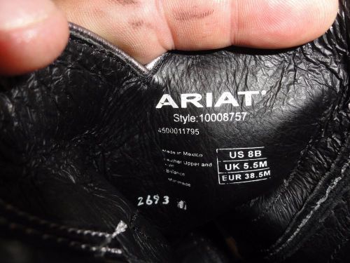 Ariat Women's Desperado Boots 8 B style 10008757 Black Distressed Leather MINT!!, US $150.00, image 8