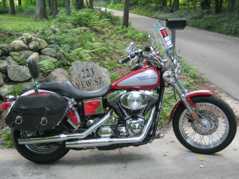 2002 harley dyna low rider ~ red & silver ~ only $7200 !!!