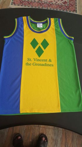 St vincent &amp; grenadines flag vest top *reggae roots one love basketball top