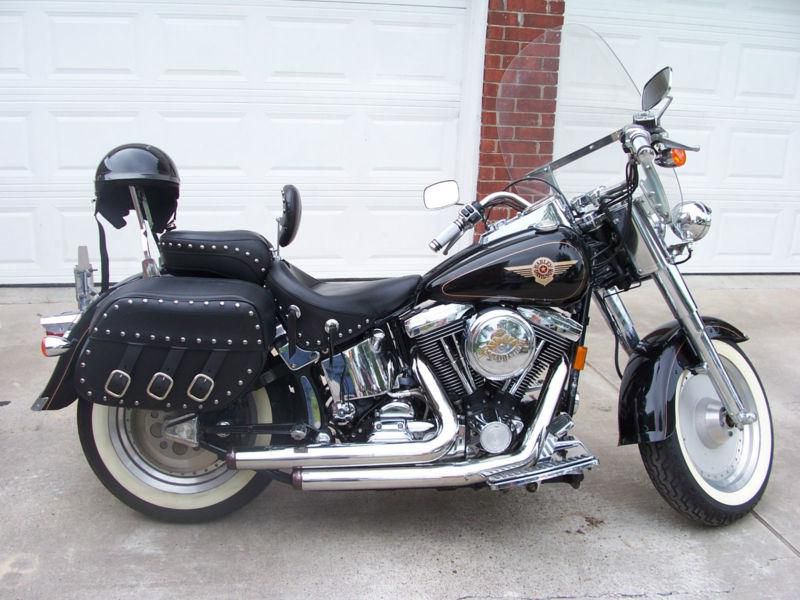 1997 customized harley davidson fat boy with 13000 miles