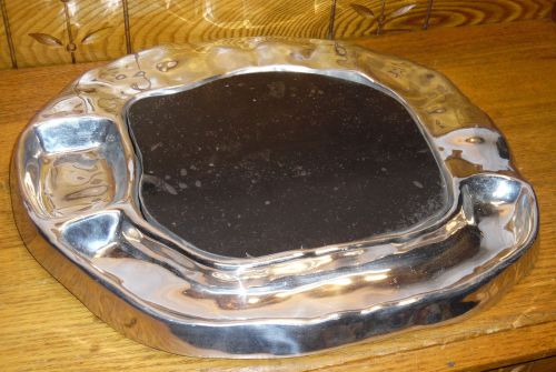 Beatriz Ball Marble &amp; Metalware Vetri Cheese Aro Marmol Vento Cracker / Dip Tray