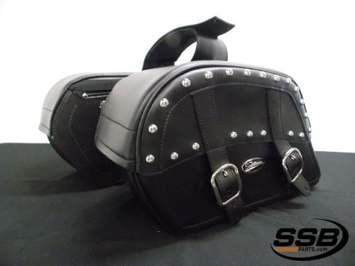 Studded Saddlebags Universal Throw Over Style Studs Saddle Bag Desperado Slant, US $119.00, image 3