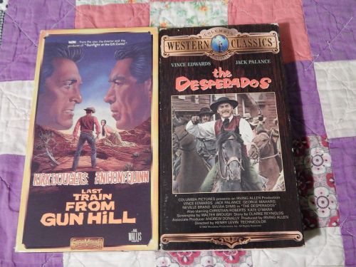 Last Train From Gun Hill + The Desperado (VHS x 2) (WESTERN LOT) Jack Palance +