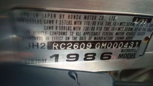 1986 Honda Interceptor, image 13