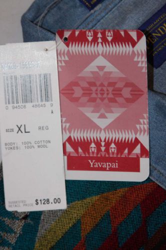 PENDLETON Desperado Denim/Yavapai Blanket Western/Cowboy Shirt w/ Pearl Snaps XL, US $69.99, image 7