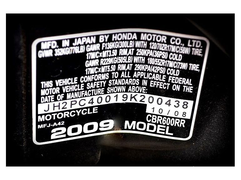 2009 Honda CBR 600RR , $8,999, image 17