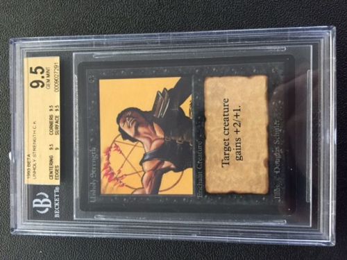 Bgs beta unholy strength 9.5 magic beckett graded mtg