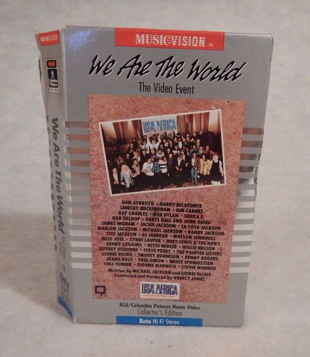 Betamax Beta WE ARE THE WORLD 1985 USA FOR AFRICA