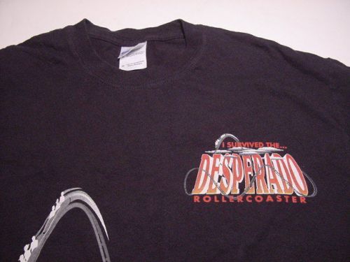 " I SURVIVED THE DESPERADO ROLLERCOASTER " Primm Nevada (MEDIUM) T-shirt, US $32, image 3