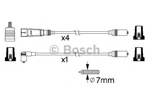 BOSCH Ignition Spark Plug Cable Wire Kit Fits SEAT VW Wagon 1.8-2.0L 1990-2002