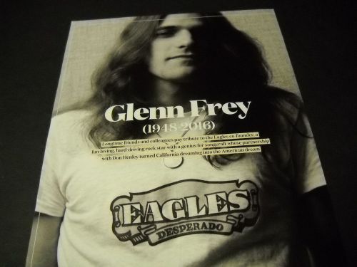 Glenn frey wearing desperado tee shirt 1948-2016 promo poster ad