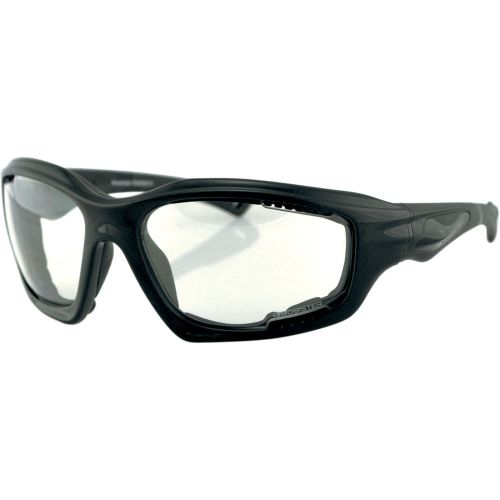 Bobster Desperado Sunglasses Square/Wrap Clear Lens Black 2610-0584 EDES001C