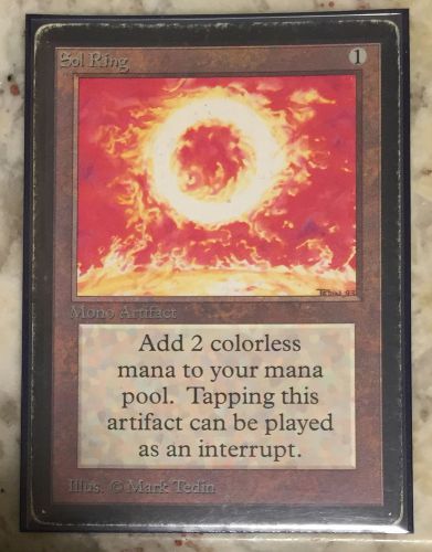 WOW!! Beta Sol Ring Magic The Gathering Vintage MTG Card English Artifact