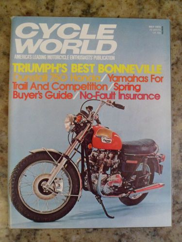 May 1973 cycle world magazine...triumph bonneville, hodaka combat wombat, etc.