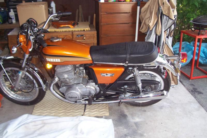 A low 2,536 miles on this 1973 tx 750 electric and kick start motorcycle