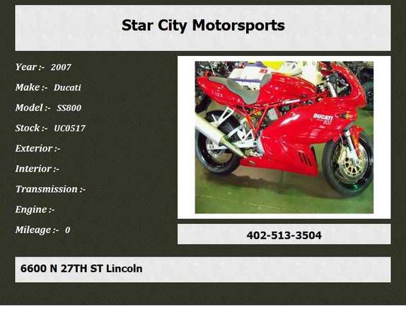 2007 Ducati SS800