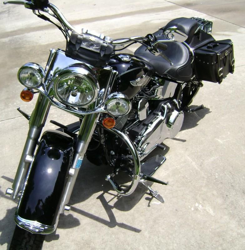 2011 Harley Davidson Softail FLSTN Cruiser 4400 mi. Black/Chrome, US $14,499.00, image 4