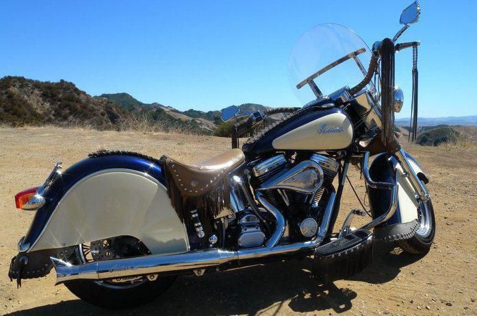 2000 Indian chief, Blue/Cream Two-Tone, Tan Seat, Lots of Leather