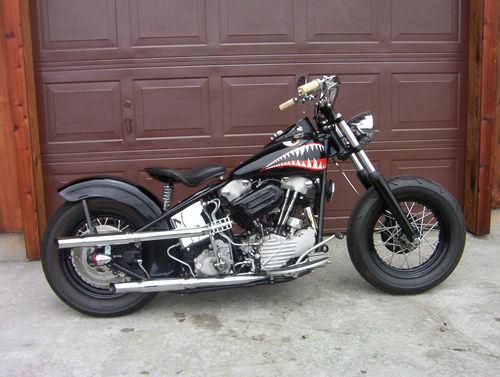 1947 harley davidson knucklehead "flying tiger" bobber