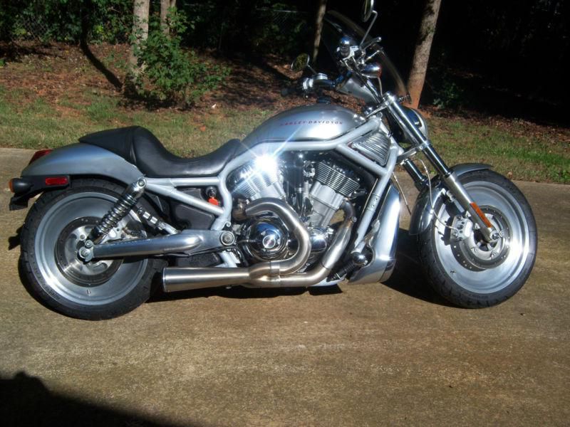 2002 Harlet-Davidson silver V-rod,Low miles, Performance upgrades, plenty fast