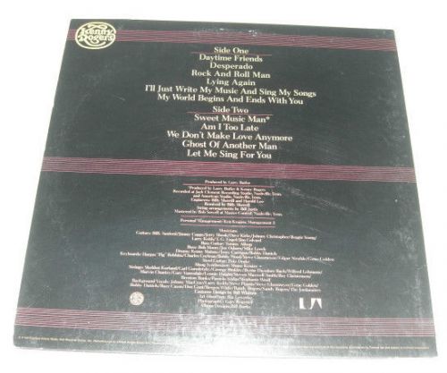 KENNY ROGERS Daytime Friends 1977 UALA754G Vinyl LP 12 Inch UAMARG Desperado USA, US $19.99, image 4