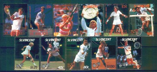 1122 - st.vincent - sport - tennis - mnh lot