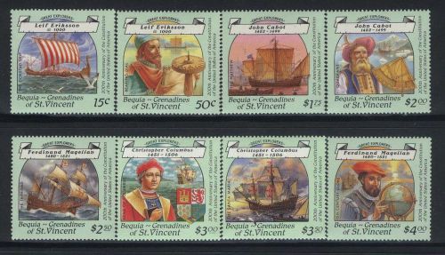 St vincent bequia great explorer sc 251-58 value $11.75