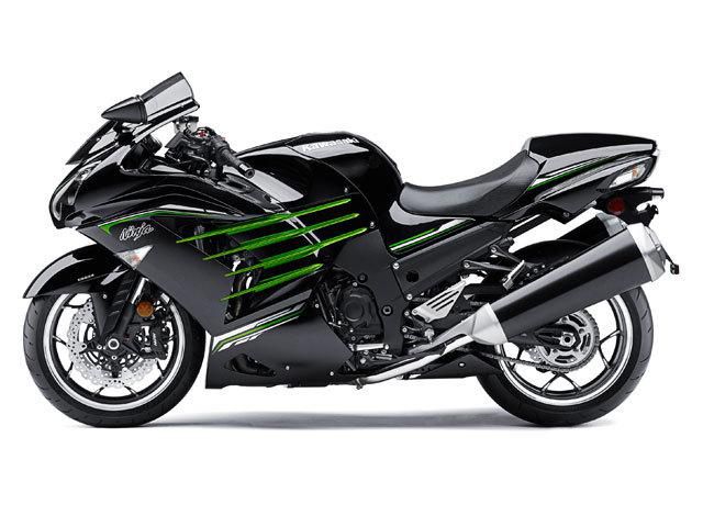 New 2013 Kawasaki Ninja ZX-14R Motorcycle Black/Green