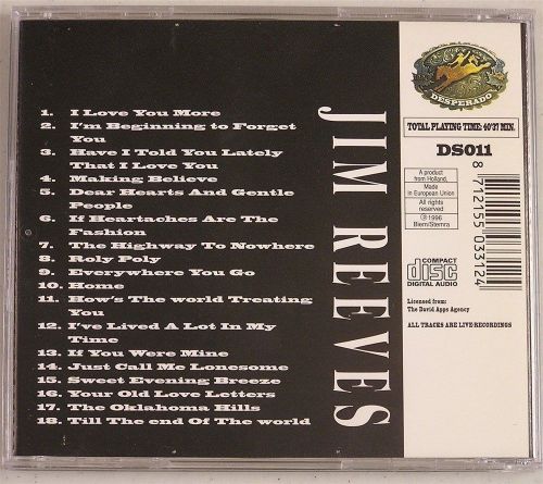 Gentleman Jim by Jim Reeves (CD, 1996 Desperado DS011), US $17.99, image 5