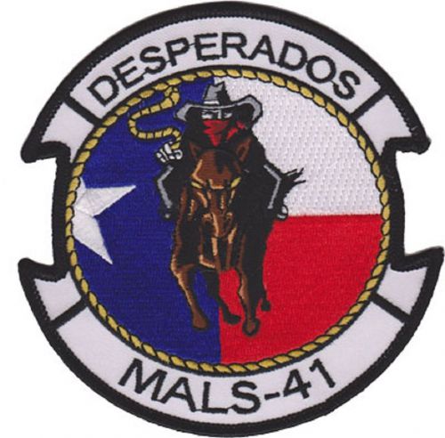 USMC MALS-41 Marine Aviation Logistics Squadron Desperados Patch, US $11.99, image 1