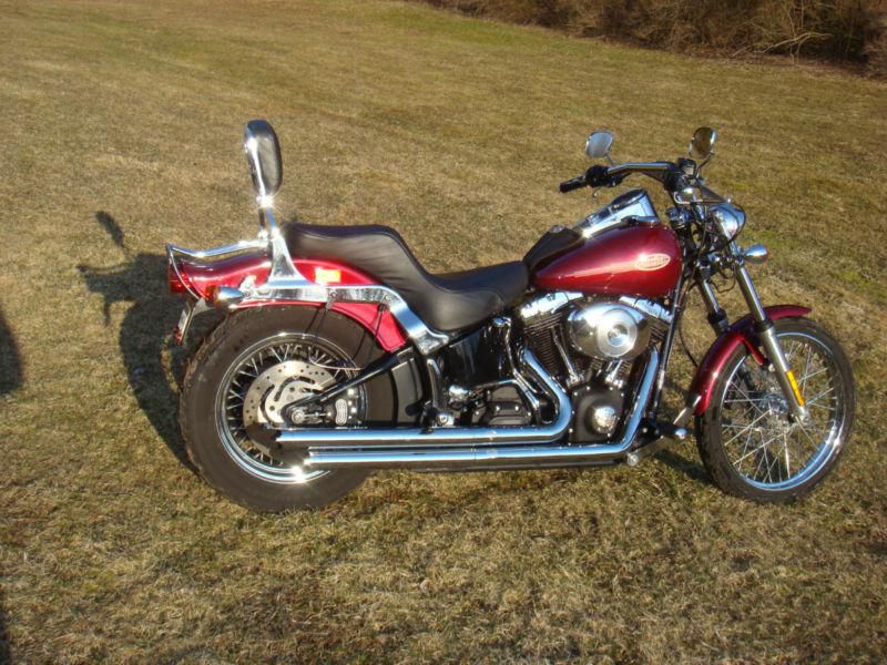 Harley fxst 02 deep red its a real head turner