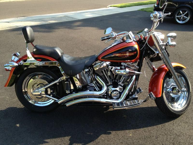 Chrome , chrome and more chrome on this 2005 fat boy fuel injected