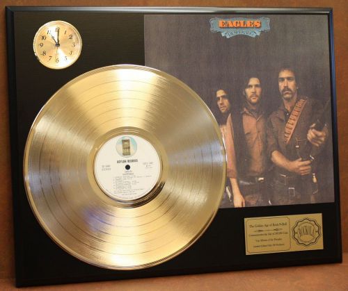 Eagles - Desperado Rare 24k Gold LP Record &amp; Clock Display - Free USA Shipping