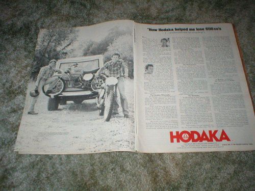 1976 HODAKA Super Rat 100 & Super Combat 125 MOTOCROSS  Original 2 pg  CYCLE ad, US $9.00, image 1