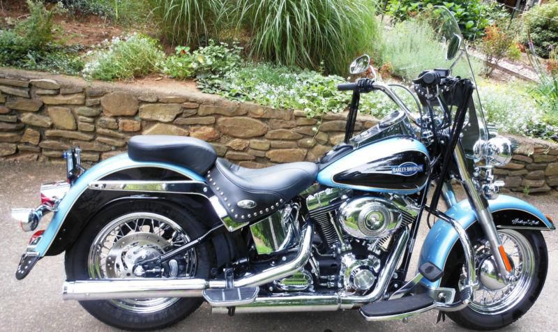 2007 Harley-Davidson FLSTC Softail Custom  Suede Blue Denim, US $11,800.00, image 13