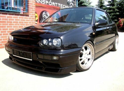 2x front indicator turn signals + bezels in black for VW Golf 3 III MK3 Vento 1991-99-