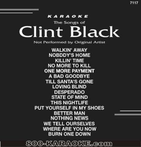 Backstage 7117 Karaoke 17 Song Clint Black Greatest Hits cd+g kareoke Desperado
